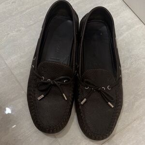 Men's Brown Louis Vuitton Leather Loafers/Drivers
